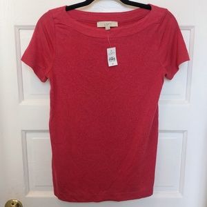 NWT LOFT Dark Coral Tee